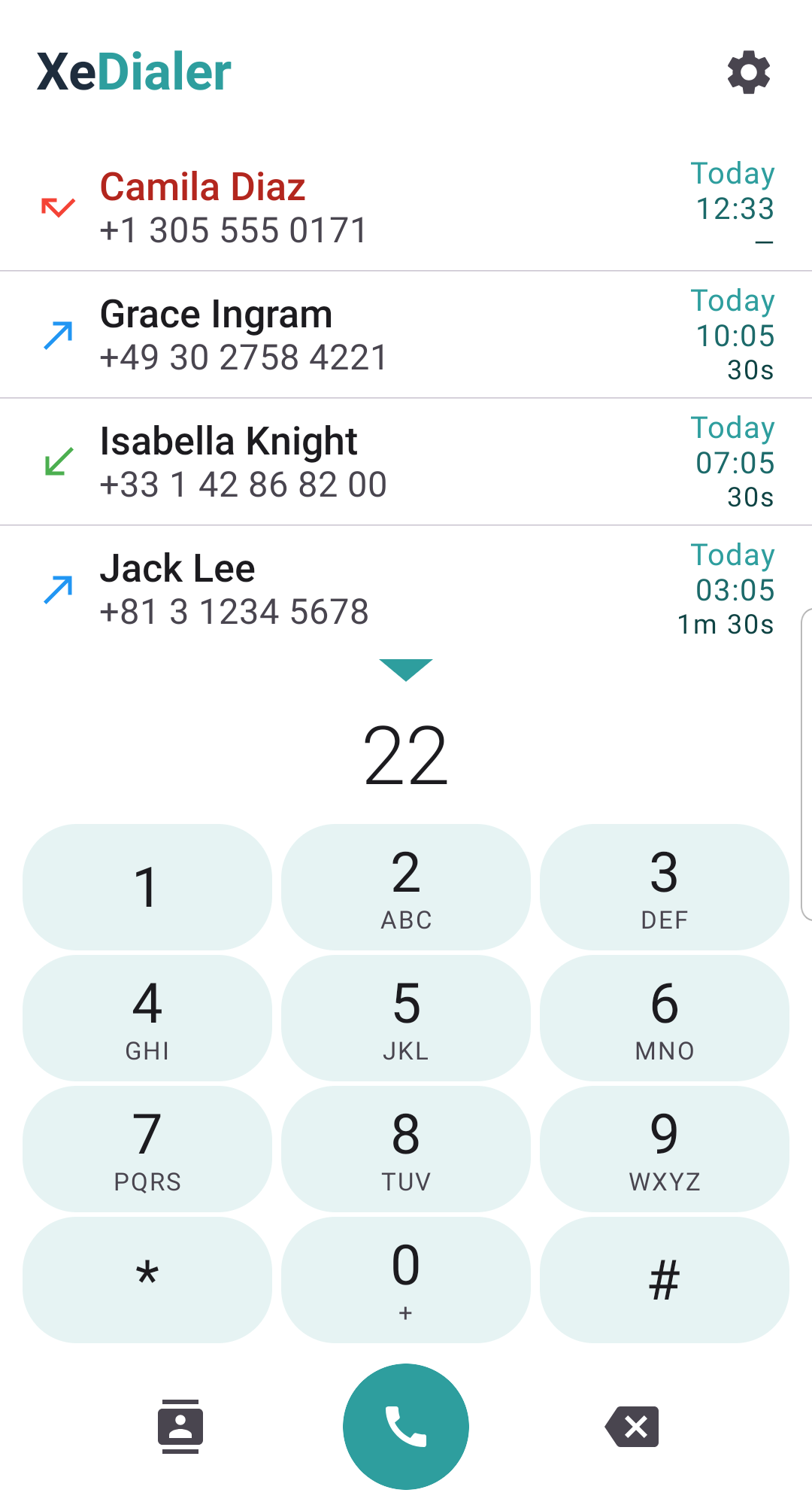 T9 smart contact search in XeDialer